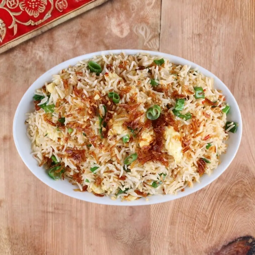 أرز مقلي بالجمبري الناشف
